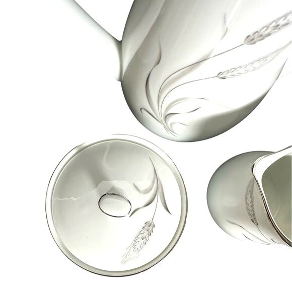 Noritake Prosperity Coffee Set w/Sugar Creamer 6 Cups/Saucers Japan 1960's-70's - Picture 7 of 10